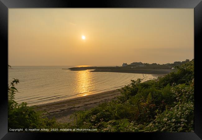 Sunrise over Drummore in Dumfries & Galloway Framed Print by Heather Athey