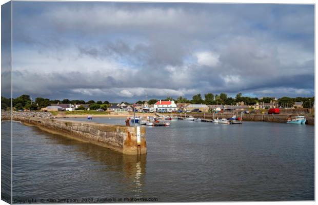 Balintore Harbour Canvas Print by Alan Simpson