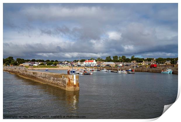 Balintore Harbour Print by Alan Simpson