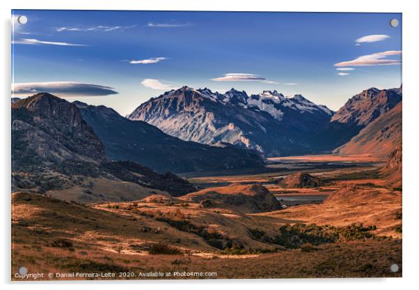 Meadow and Mountinas. Patagonia, Argentina Acrylic by Daniel Ferreira-Leite