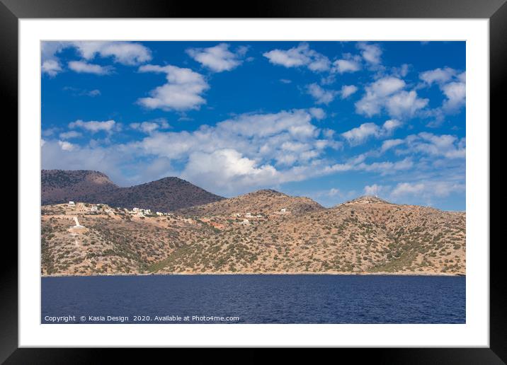 Cretan Coastline Framed Mounted Print by Kasia Design