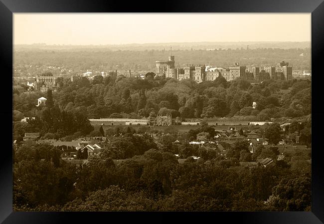 Windsor in Sepia Framed Print by Chris Day