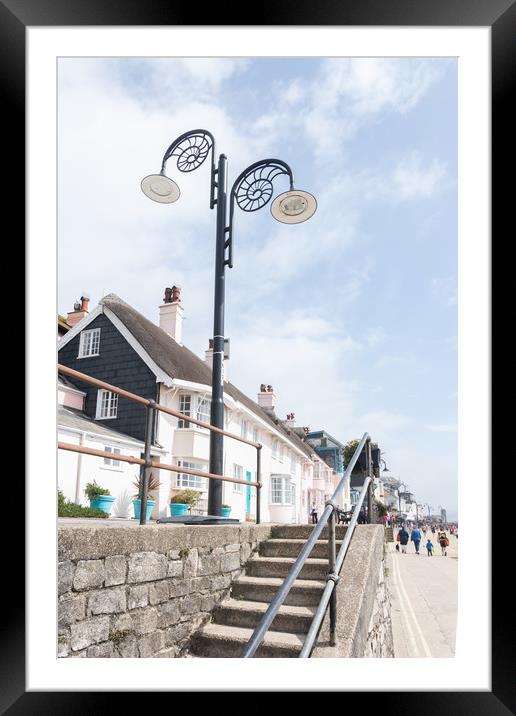 Lyme Regis  Framed Mounted Print by Graham Custance