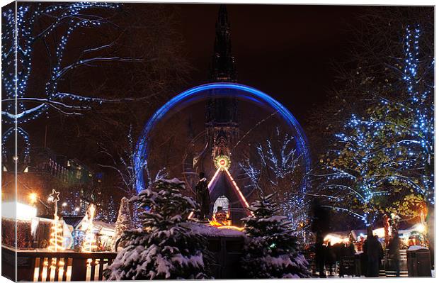 Xmas in Edinburgh Canvas Print by Keith Thorburn EFIAP/b