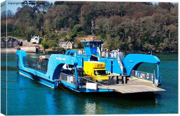 king harry ferry cornwall Canvas Print by Kevin Britland