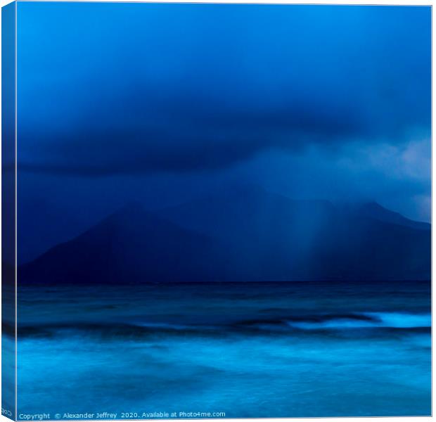 Stormy Silhouette of Rum Canvas Print by Alexander Jeffrey