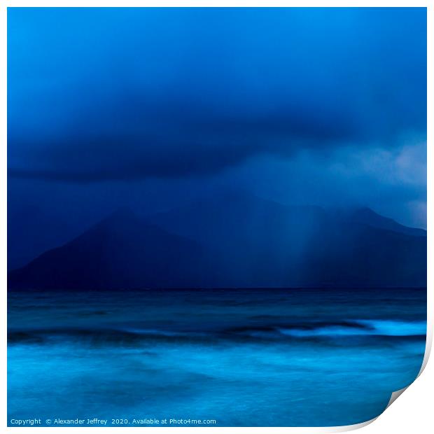 Stormy Silhouette of Rum Print by Alexander Jeffrey