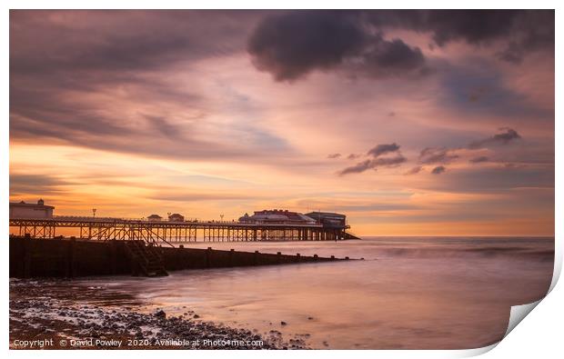 Cromer Pier at dusk Print by David Powley