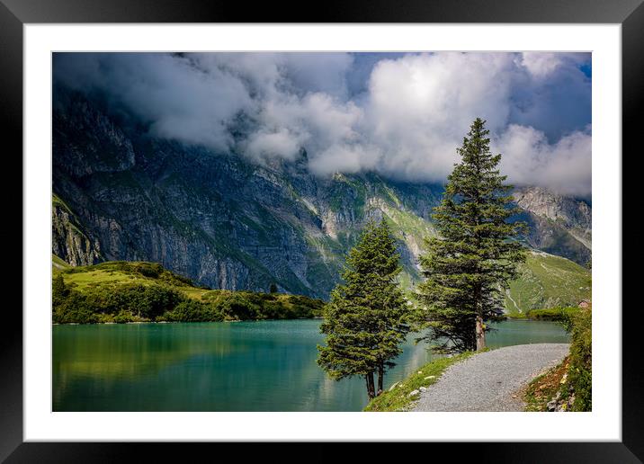 Amazing Switzerland - Mountain Lake Truebsee Framed Mounted Print by Erik Lattwein