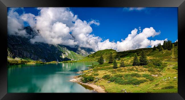 Wonderful spot for vacation in the Swiss Alps Framed Print by Erik Lattwein