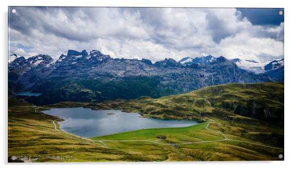 Wonderful Mountain Lake called Tannensee in the Sw Acrylic by Erik Lattwein