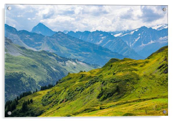 Wonderful spot for vacation in the Swiss Alps Acrylic by Erik Lattwein