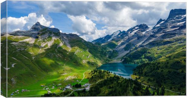Amazing nature of Switzerland in the Swiss Alps -  Canvas Print by Erik Lattwein