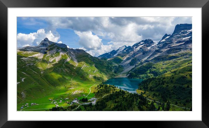 Amazing nature of Switzerland in the Swiss Alps -  Framed Mounted Print by Erik Lattwein