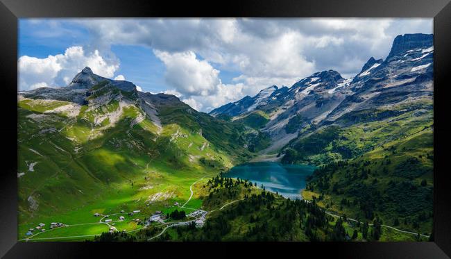 Amazing nature of Switzerland in the Swiss Alps -  Framed Print by Erik Lattwein