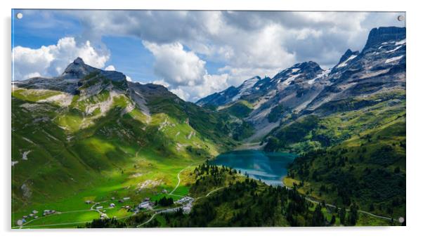 Amazing nature of Switzerland in the Swiss Alps -  Acrylic by Erik Lattwein