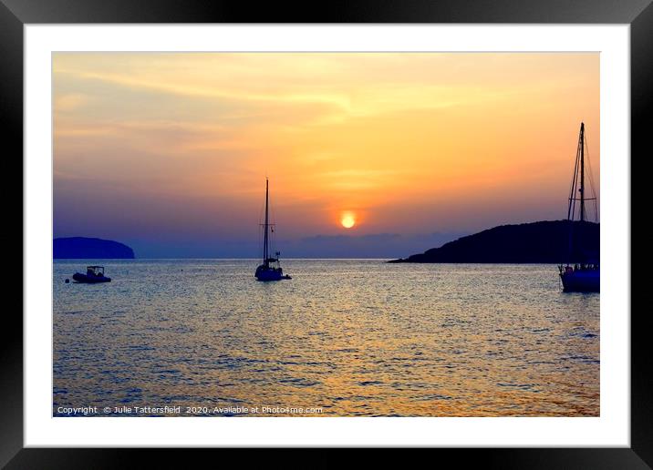 Sunrise in Es Cana Ibiza Framed Mounted Print by Julie Tattersfield