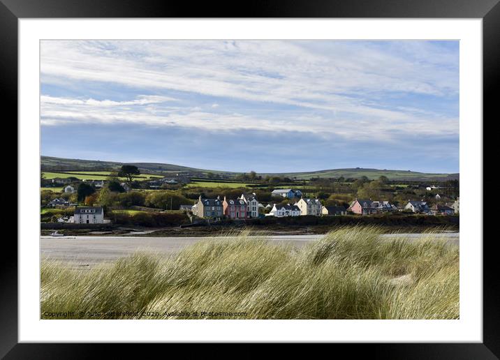 Parrog view Newport Beach Pembrokeshire  Framed Mounted Print by Julie Tattersfield