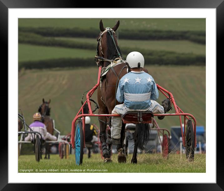 Harness racing Framed Mounted Print by Jenny Hibbert