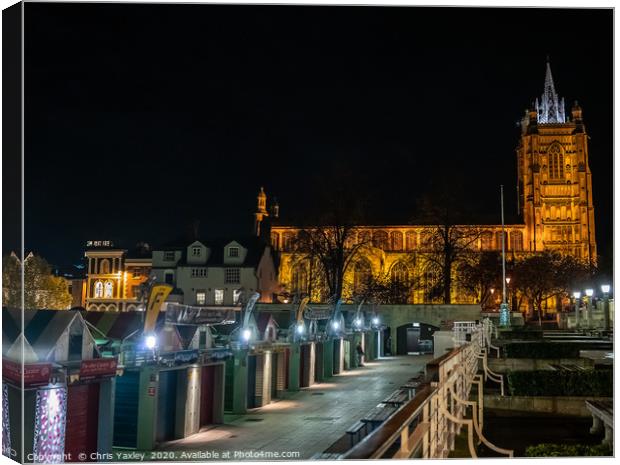 Norwich city centre during the hours of darkness Canvas Print by Chris Yaxley