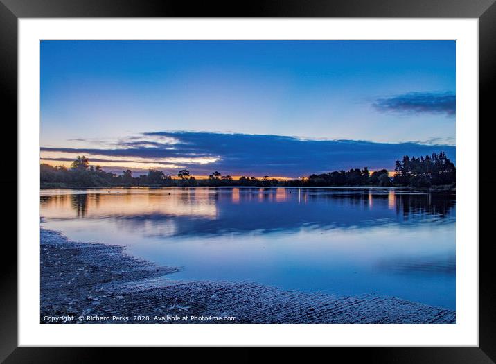 Daybreak at the dam Framed Mounted Print by Richard Perks