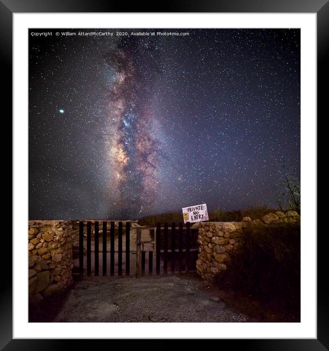 This Milky Way's mine! Framed Mounted Print by William AttardMcCarthy