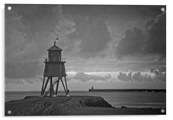 Herd Groyne Lighthouse Sunrise, South Shields Acrylic by Rob Cole
