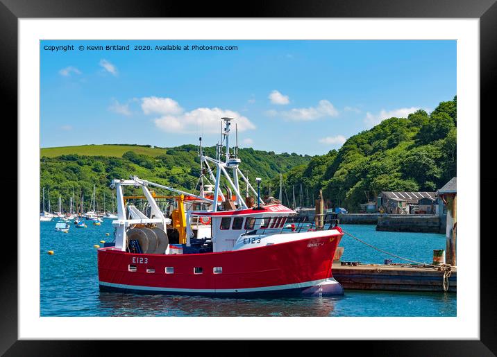 cornish fishing boat Framed Mounted Print by Kevin Britland