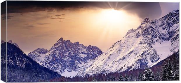 Dolomites, beautiful mountains of the Italian Alps Canvas Print by Luisa Vallon Fumi