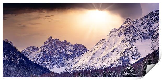 Dolomites, beautiful mountains of the Italian Alps Print by Luisa Vallon Fumi
