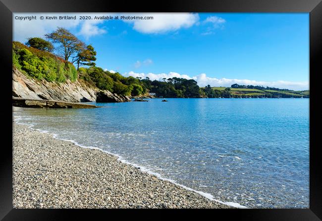 trebah beach cornwall Framed Print by Kevin Britland