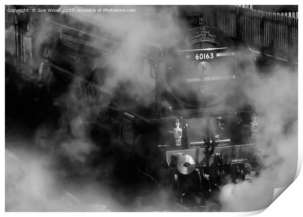 Steam train Tornado Print by Sue Wood
