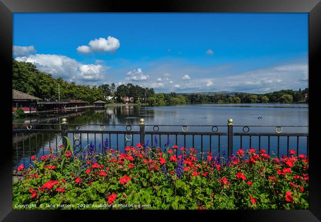 Roath Park Lake  Framed Print by Jane Metters