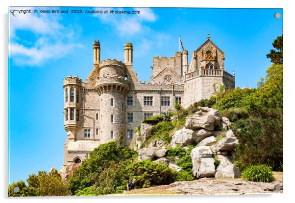 cornish castle Acrylic by Kevin Britland