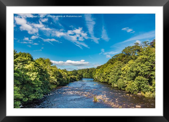 Late Summer on the Tees at Whorlton Framed Mounted Print by Richard Laidler