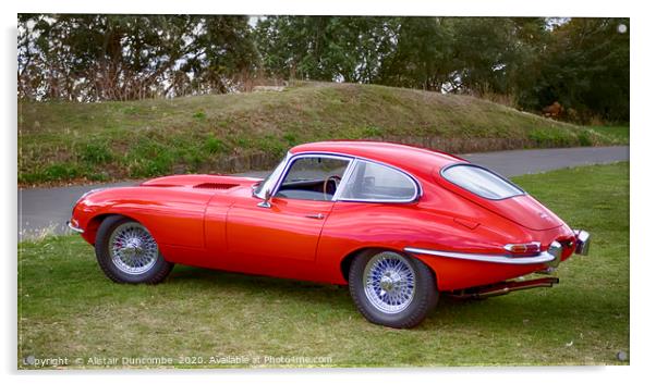E-Type Jaguar  Acrylic by Alistair Duncombe