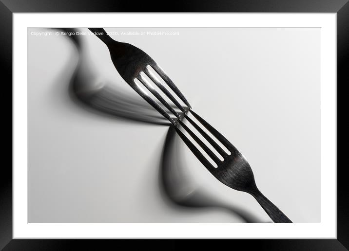 The fork shadows Framed Mounted Print by Sergio Delle Vedove