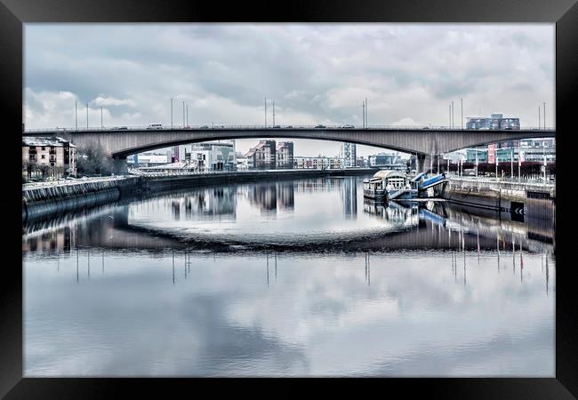 Glasgow Clyde Framed Print by Valerie Paterson