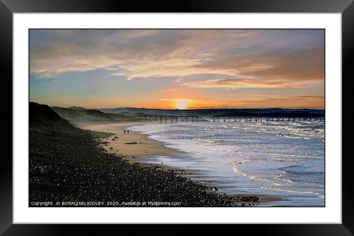 "Misty Sunset at Steetley" Framed Mounted Print by ROS RIDLEY