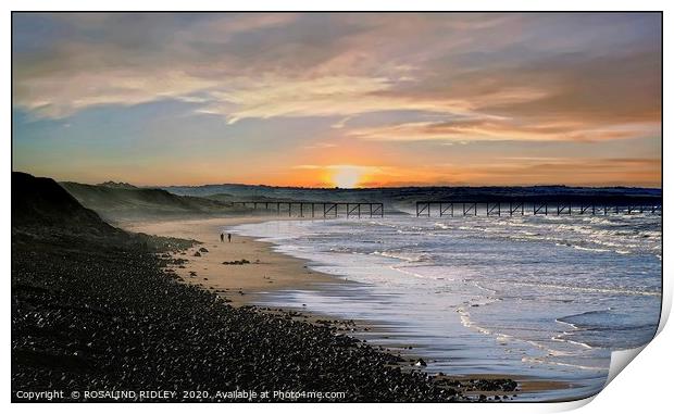 "Misty Sunset at Steetley" Print by ROS RIDLEY