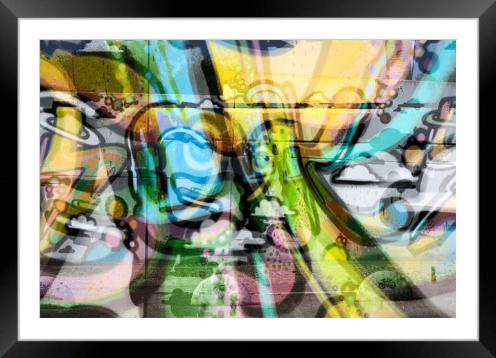 Graffiti are very frequent in our town and cities. Framed Mounted Print by Jose Manuel Espigares Garc