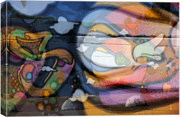 Graffiti are very frequent in our town and cities. Canvas Print by Jose Manuel Espigares Garc