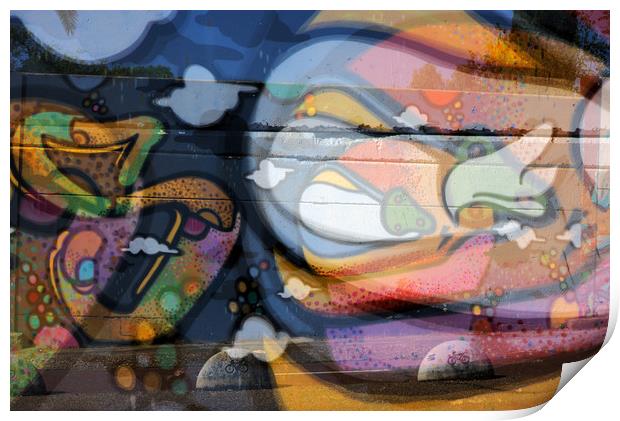 Graffiti are very frequent in our town and cities. Print by Jose Manuel Espigares Garc