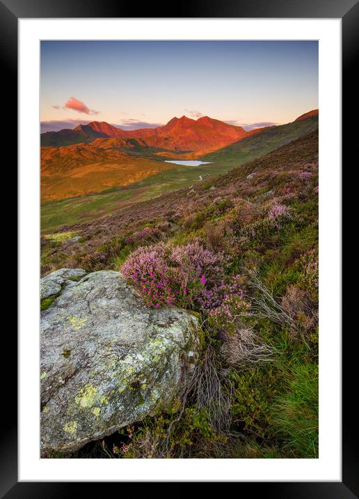 Crib Goch and Snowdon North Wales  Framed Mounted Print by J.Tom L.Photography