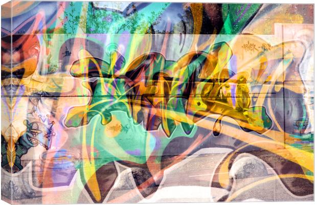 Graffiti are very frequent in our town and cities. Canvas Print by Jose Manuel Espigares Garc