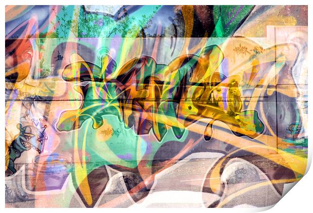 Graffiti are very frequent in our town and cities. Print by Jose Manuel Espigares Garc