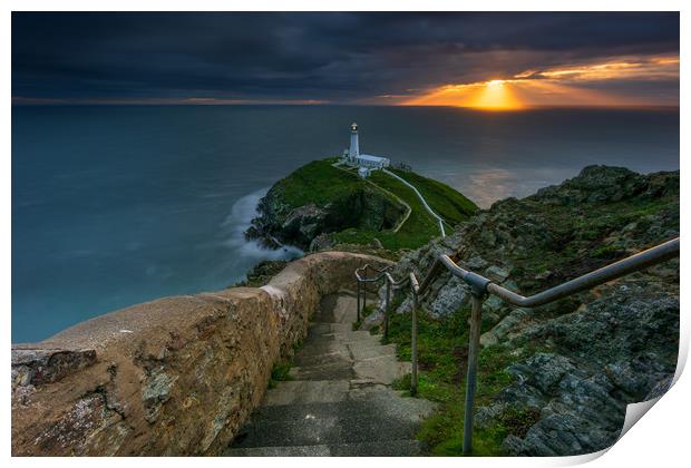 South Stack Lighthouse Print by J.Tom L.Photography