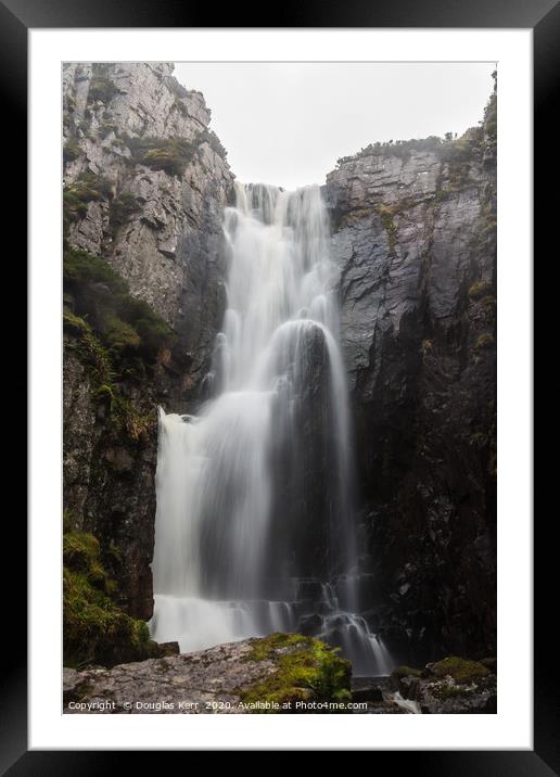 Wailing Widow Waterfall, Assynt Framed Mounted Print by Douglas Kerr