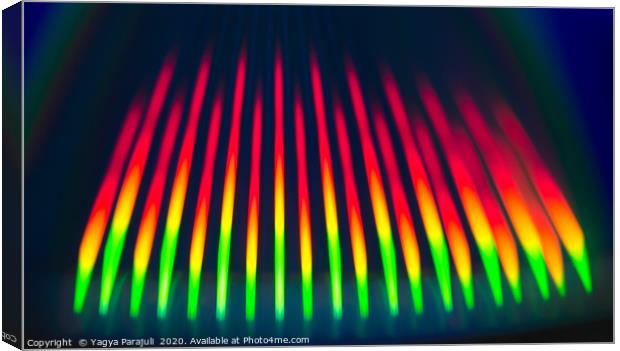 Vivid lights from CDs Canvas Print by Yagya Parajuli