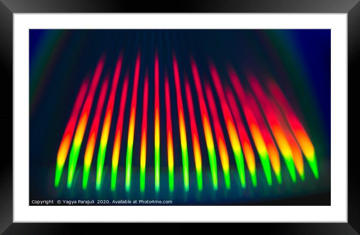 Vivid lights from CDs Framed Mounted Print by Yagya Parajuli